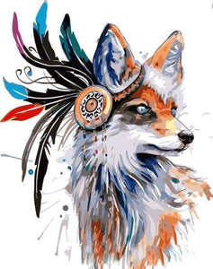 peinture par numéros | Renard tribal | animaux facile renards | FiguredArt