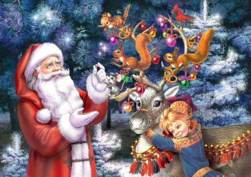 peinture par numéros | Rencontre avec le Père Noël | complexe Noël | FiguredArt