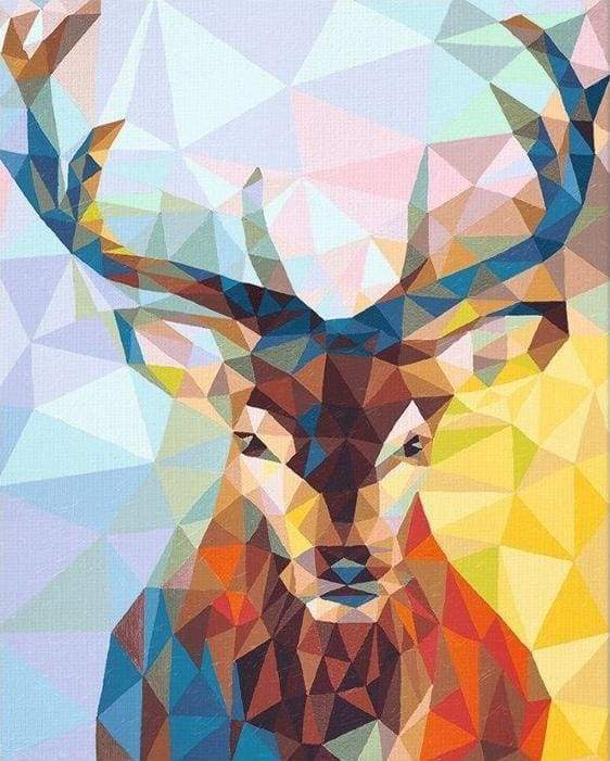 peinture par numéros | Renne Moderne | animaux facile rennes et biches | FiguredArt
