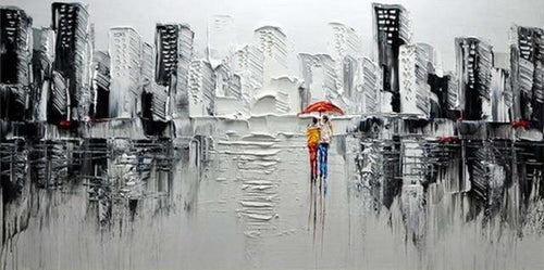 peinture par numéros | Rue grise | intermédiaire paysages | FiguredArt