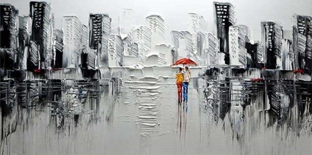 peinture par numéros | Rue grise | intermédiaire paysages | FiguredArt