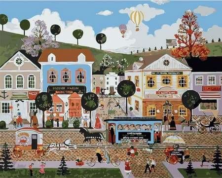 peinture par numéros | Rue Joyeuse | complexe ville | FiguredArt