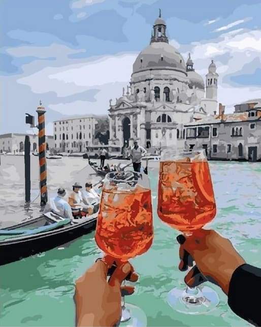 peinture par numéros | Santé à Venise | intermédiaire romantique ville | FiguredArt