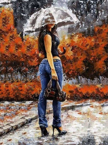 peinture par numéros | Sexy sous son Parapluie | complexe romantique | FiguredArt