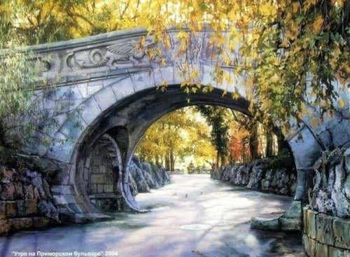 peinture par numéros | Sous le Pont | arbres complexe paysages | FiguredArt