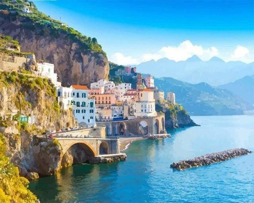 peinture par numéros | Sur la Côte Amalfitaine | complexe paysages | FiguredArt