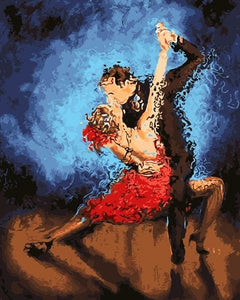 peinture par numéros | Tango Enflammé | danse intermédiaire romantique | FiguredArt