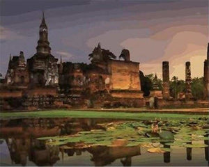 peinture par numéros | Temples en Thaïlande | complexe paysages | FiguredArt