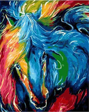 Charger l&#39;image dans la galerie, peinture par numéros | Tête de Cheval coloré | animaux chevaux facile | FiguredArt