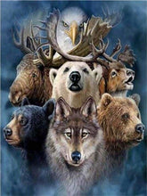Charger l&#39;image dans la galerie, peinture par numéros | Têtes danimaux | animaux complexe loups ours | FiguredArt