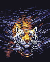Charger l&#39;image dans la galerie, peinture par numéros | Tigre dans lEau | animaux intermédiaire tigres | FiguredArt