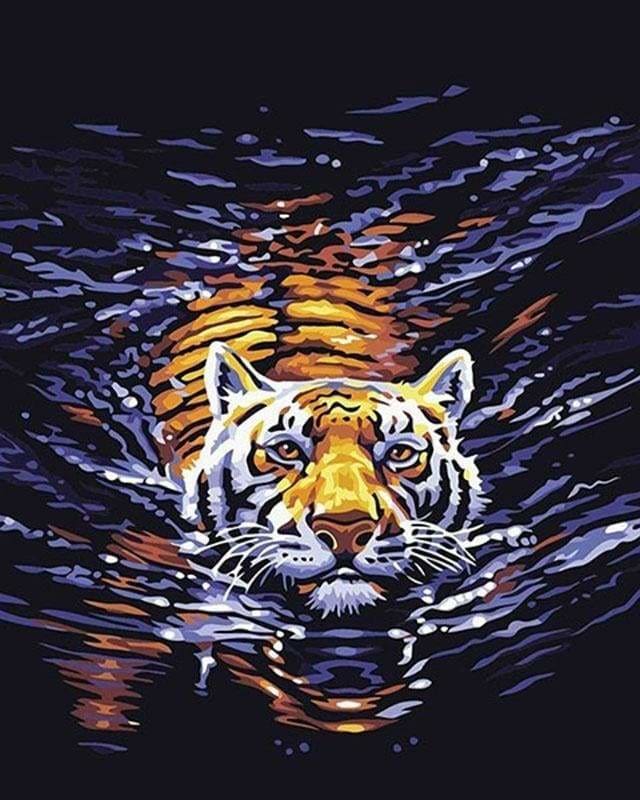 Peinture Acrylique Numérotée Peinture Par Numéros Tigre ARTGOTO Peinture Acrylique Numérotée Peinture Par Numéros Tigre ARTGOTO