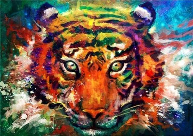 peinture par numéros | Tigre et Couleurs | animaux complexe tigres | FiguredArt