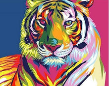 Charger l&#39;image dans la galerie, peinture par numéros | Tigre Pop Art 2 | animaux facile Pop Art tigres | FiguredArt