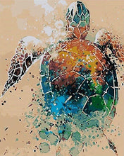 Charger l&#39;image dans la galerie, peinture par numéros | Tortue Design | nouveautés animaux tortues complexe | FiguredArt