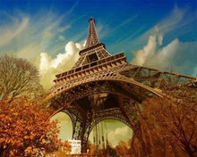 Charger l&#39;image dans la galerie, peinture par numéros | Tour Eiffel en Automne | complexe ville | FiguredArt