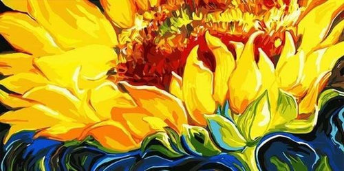 peinture par numéros | Tournesol jaune | facile fleurs | FiguredArt
