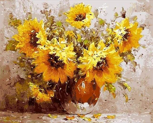peinture par numéros | Tournesols | complexe fleurs nouveautés | FiguredArt