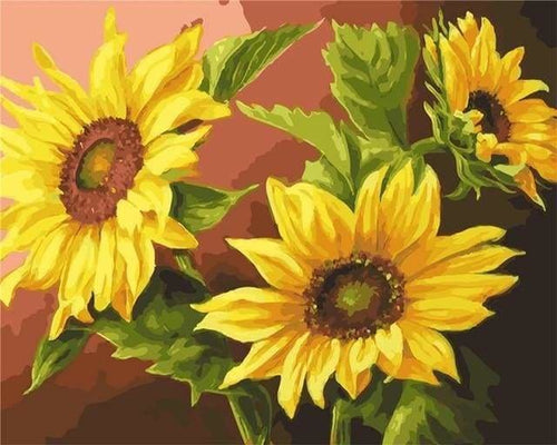peinture par numéros | Tournesols épanouis | facile fleurs | FiguredArt
