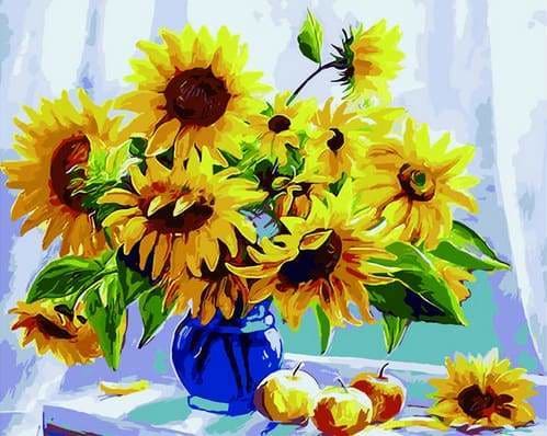 peinture par numéros | Tournesols et Pommes | facile fleurs | FiguredArt
