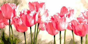 peinture par numéros | Tulipes roses | facile fleurs | FiguredArt