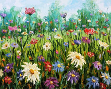 Charger l&#39;image dans la galerie, peinture par numéros | Un champ de Fleurs | Complexe, fleurs | FiguredArt