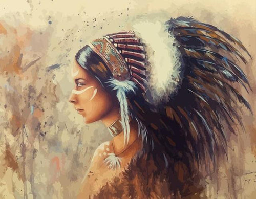 peinture par numéros | Un Indien | Intermédiaire, portrait | FiguredArt