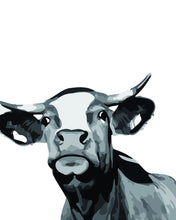 Charger l&#39;image dans la galerie, peinture par numéros | Vache stylée | animaux, complexe, vaches | FiguredArt