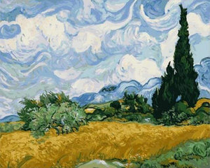 peinture par numéros | Van Gogh - Ciel | intermédiaire paysages reproduction van gogh | FiguredArt