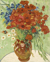 Charger l&#39;image dans la galerie, peinture par numéros | Van Gogh - Margueries et coquelicots rouges | nouveautés fleurs complexe | FiguredArt