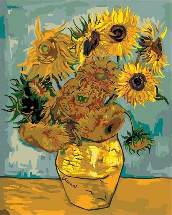 peinture par numéros | Van Gogh - Tournesols | facile fleurs reproduction van gogh | FiguredArt