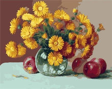 Charger l&#39;image dans la galerie, peinture par numéros | Vase de Tournesols et Pommes | facile fleurs | FiguredArt