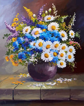 Charger l&#39;image dans la galerie, peinture par numéros | Vase et Marguerites | fleurs, Intermédiaire | FiguredArt