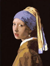 Charger l&#39;image dans la galerie, peinture par numéros | Vermeer La Jeune Fille à la Perle | facile reproduction | FiguredArt