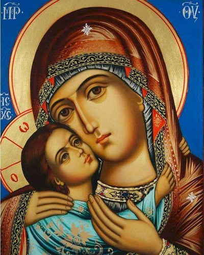 peinture par numéros | Vierge et Enfant | nouveautés religion portrait complexe | FiguredArt