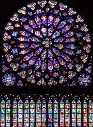 peinture par numéros | Vitrail de Notre-Dame | complexe ville | FiguredArt
