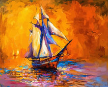 Charger l&#39;image dans la galerie, peinture par numéros | Voilier en pleine Mer | bateaux, Intermédiaire | FiguredArt