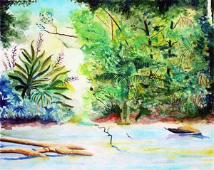 peinture par numéros | Vue de la forêt tropicale | forêt, Intermédiaire, paysages | FiguredArt