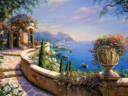 peinture par numéros | Vue sur le Lac | intermédiaire paysages | FiguredArt
